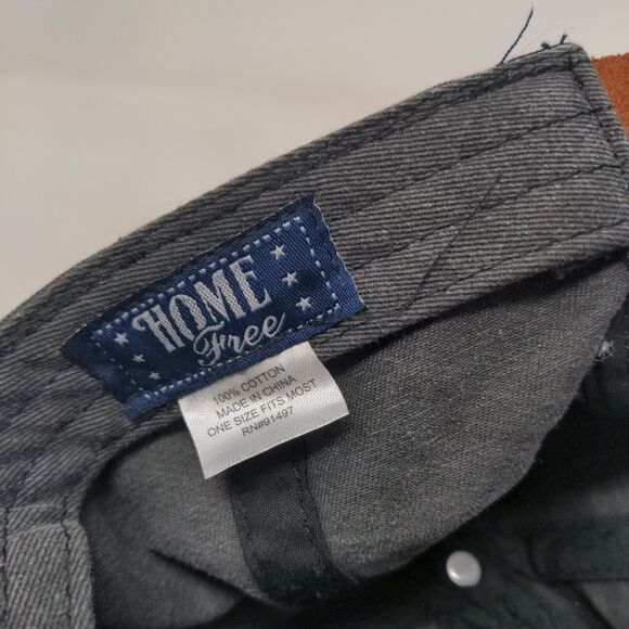 Home Texas Map Slideback Hat Gray OSFM Embroidered Adjustable 6 Panel - Picture 7 of 7